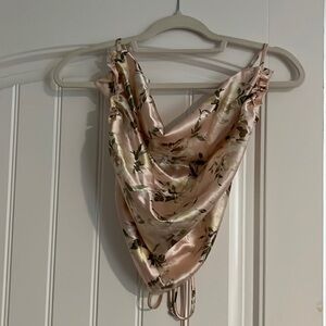 OOTDFash Amelia floral, draped crop top